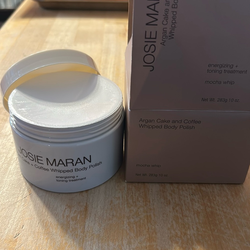 NIB Josie Maran Argan Cake + Coffee Whipped Body Polish Mocha Whip 10 oz